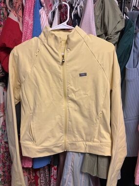 FIGS Butter Yellow Contour Knit Jacket